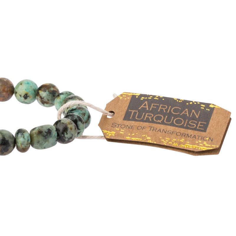 Stone Stacking Bracelet - African Turquoise