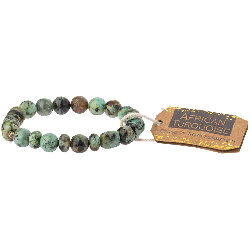 Stone Stacking Bracelet - African Turquoise