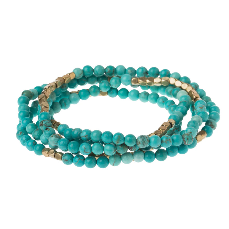 Stone Wrap - Turquoise/Gold