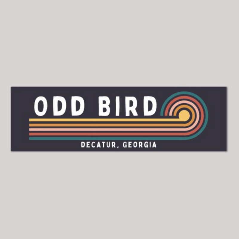 Odd Bird Stripes Bumper Sticker (Dark)