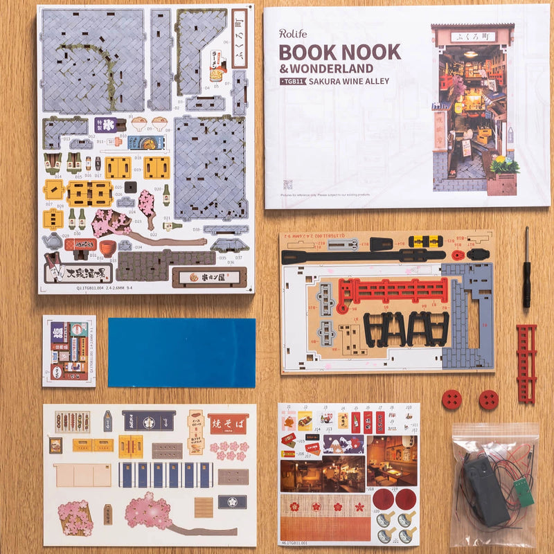 Sakura Wine Alley DIY Book Nook Kit