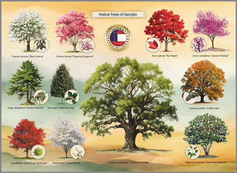 Native Trees of Georgia 1000 Piece Puzzle