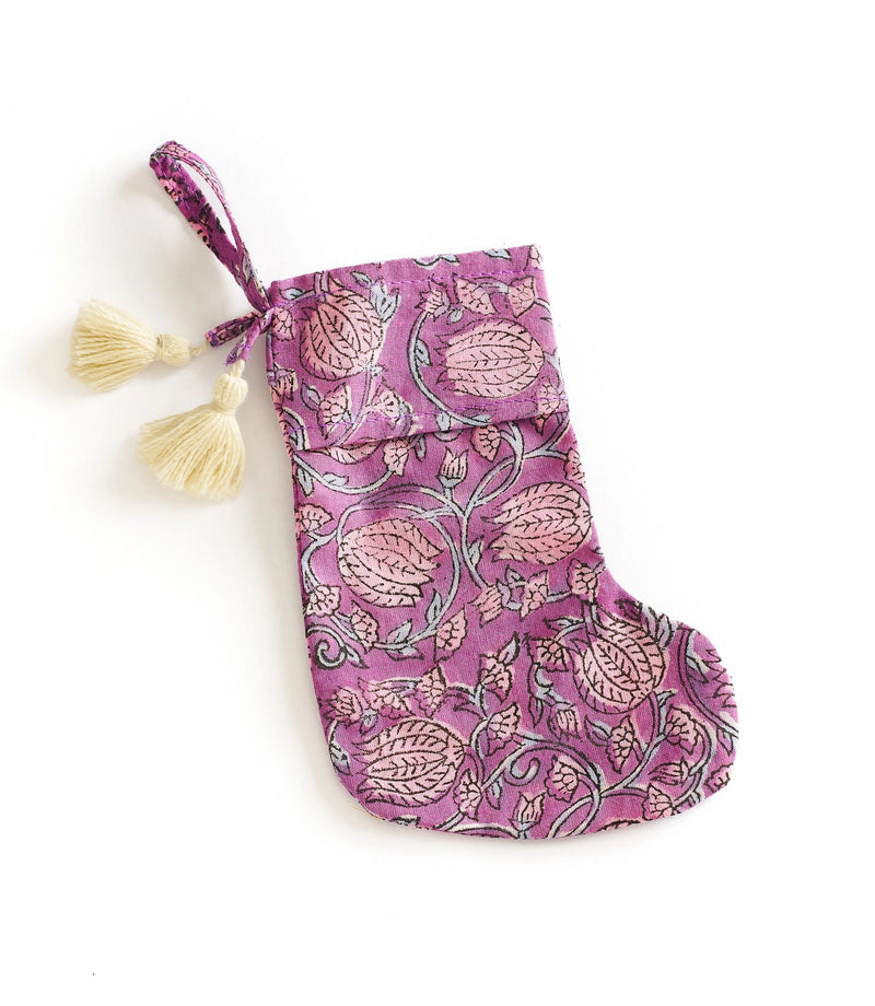 Mini Holiday Cotton Stocking (Assorted)