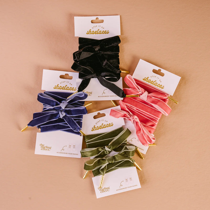 Step It Up Velvet Shoelaces