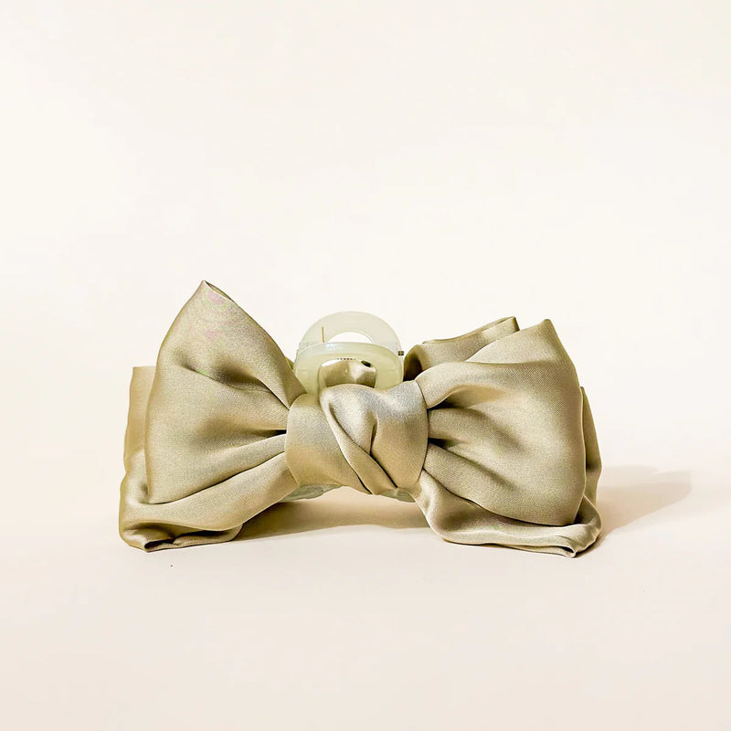 Satin Bow Claw Clip