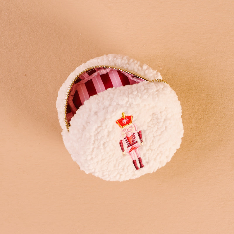 Nutcracker Circular Teddy Pouch