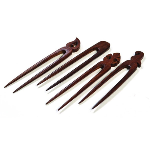 Woodcut Hand Carved Hair Pins (Assorted)