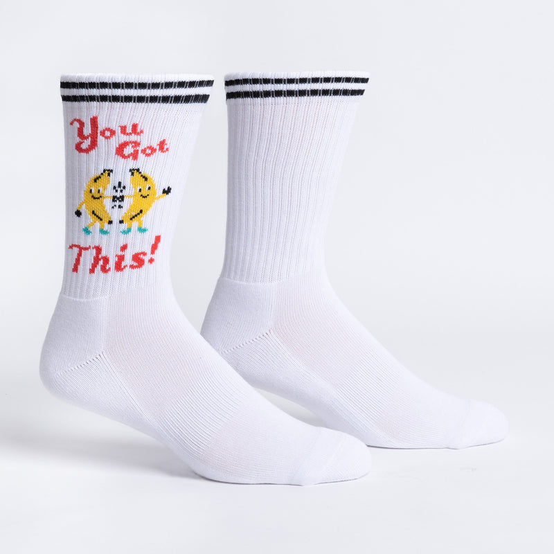 Ayyee, You Got This! Athletic Ribbed Crew Socks