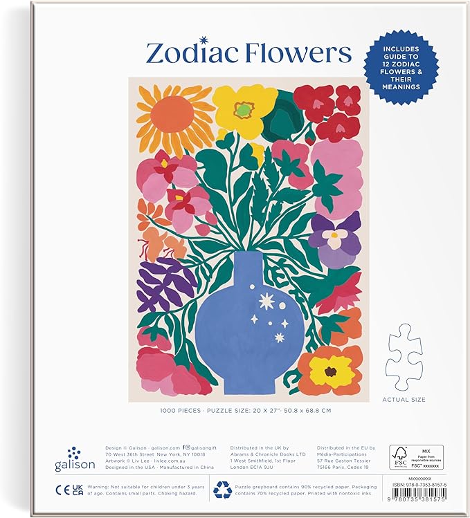 Zodiac Flowers 1000 Piece Puzzle