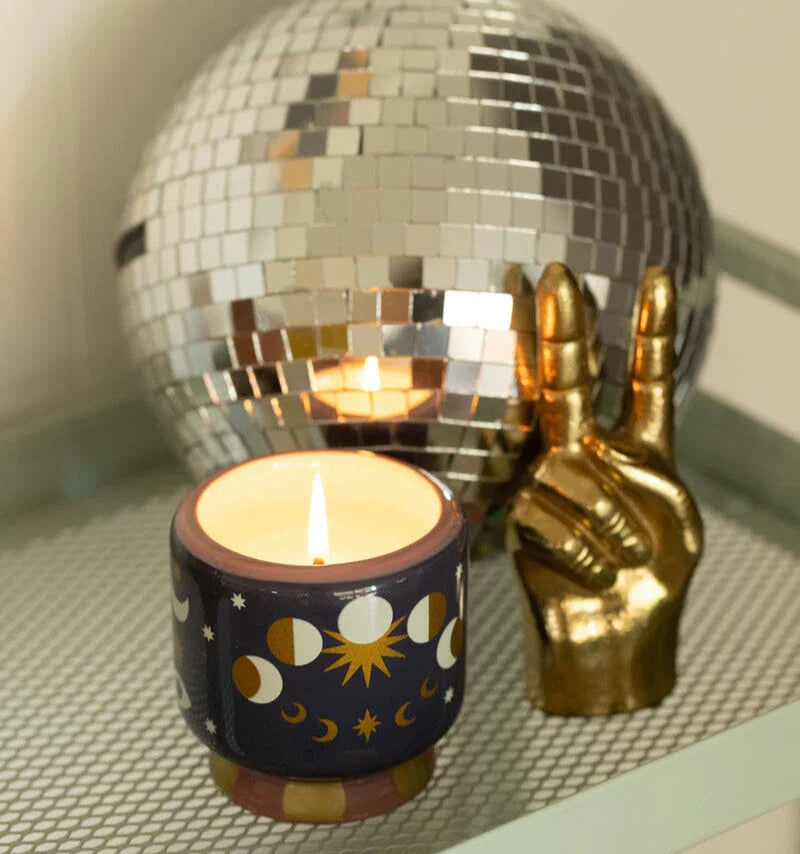 A Dopo 8oz Handpainted Ceramic Candle