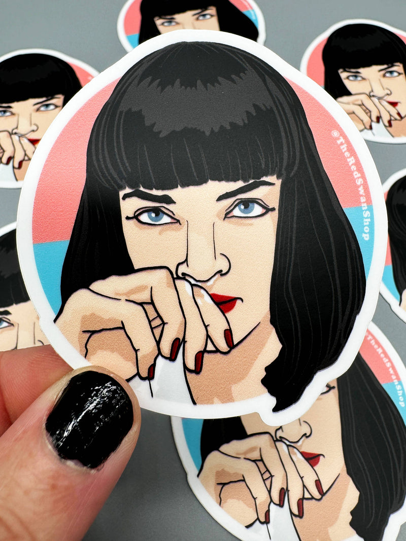 Mia Wallace Pulp Fiction Sticker