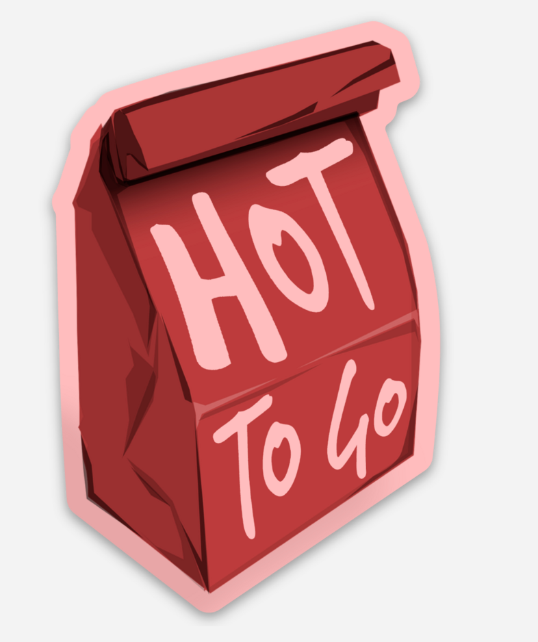 Hot To Go Lunch Sticker