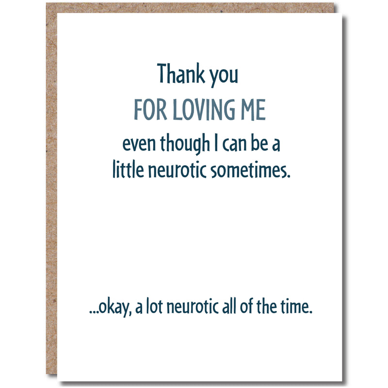 A Little Neurotic Greeting Card