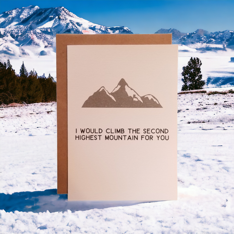 Climb the Second Highest Mountain Card