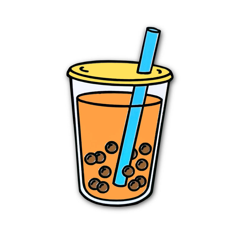 Thai Milk Bubble Tea Enamel Pin