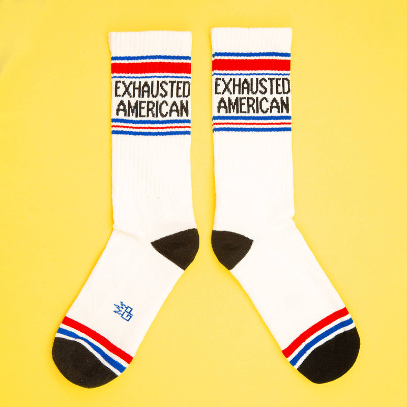 Exhausted American Gym Socks