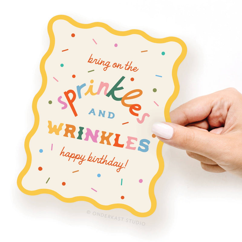 Sprinkles and Wrinkles Wavy Die Cut Notecard