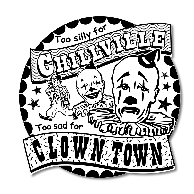 Clown Town Sticker