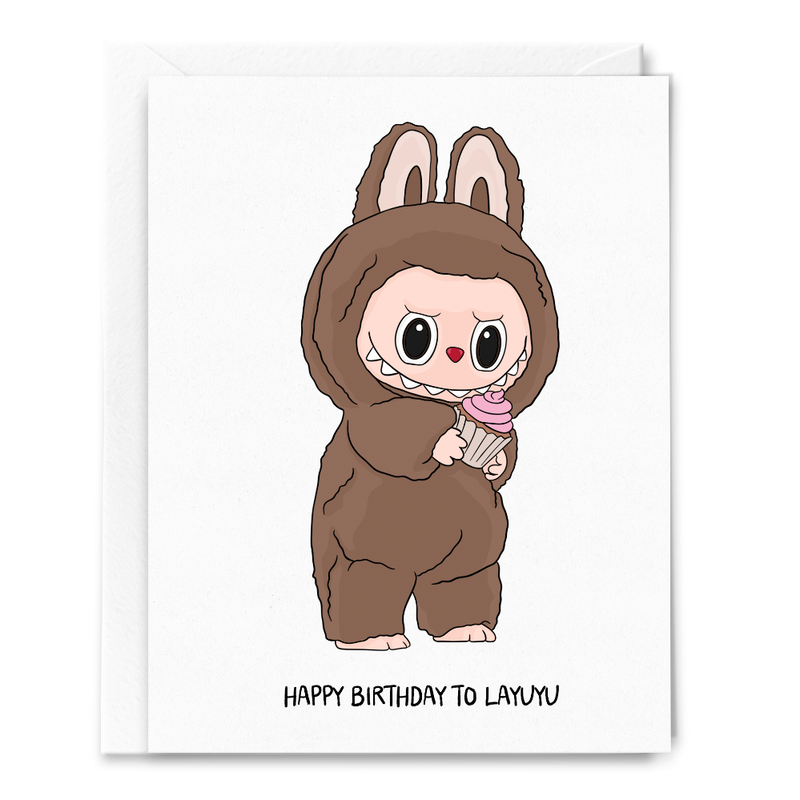 Happy Birthday to Layuyu Labubu Card