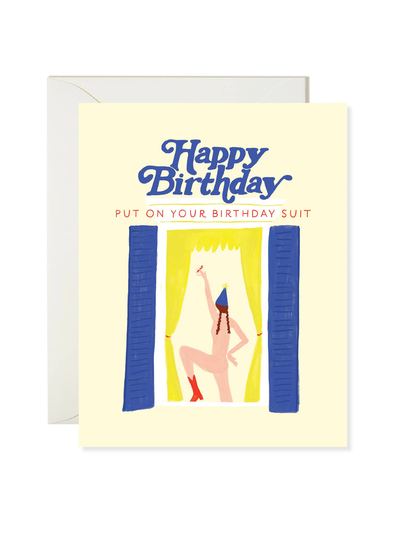 Put On Your Birthday Suit Card