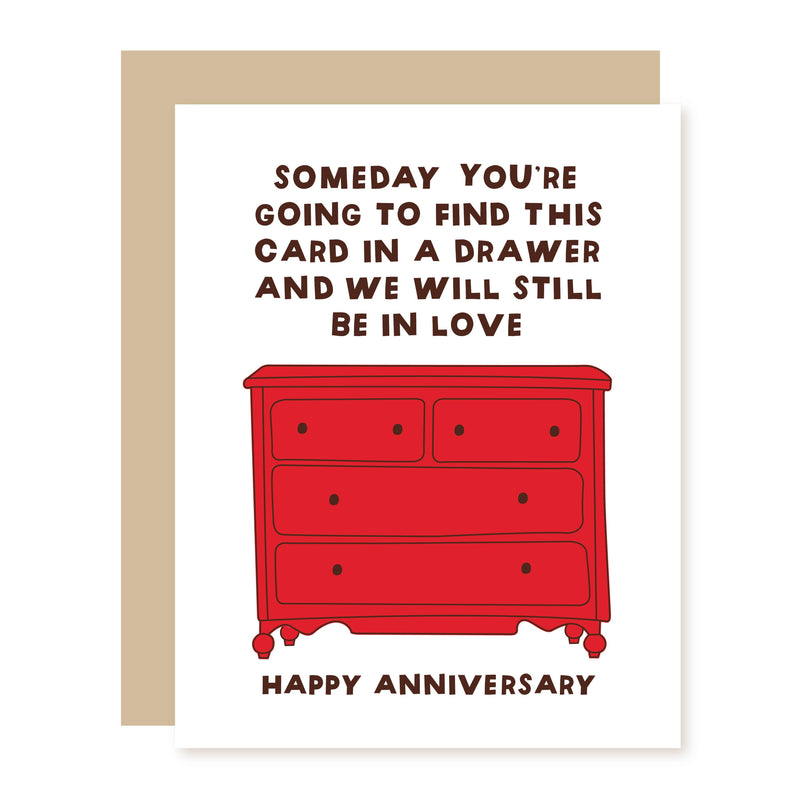 Dresser Drawer Anniversary Card