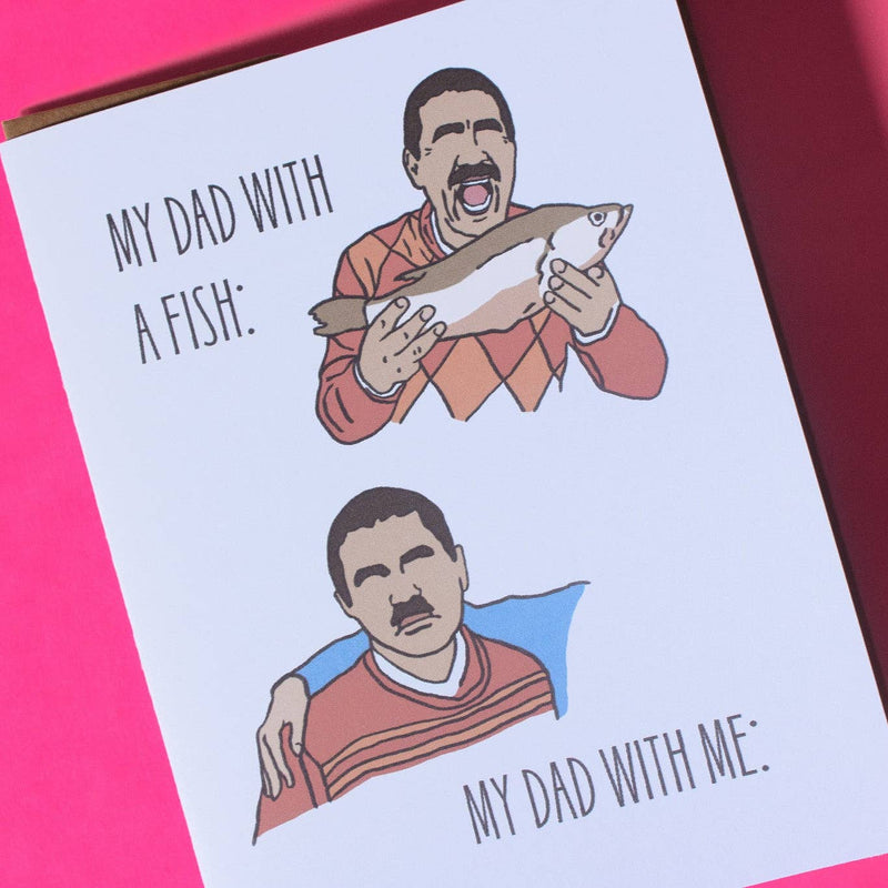 Dad With a Fish Greeting Card
