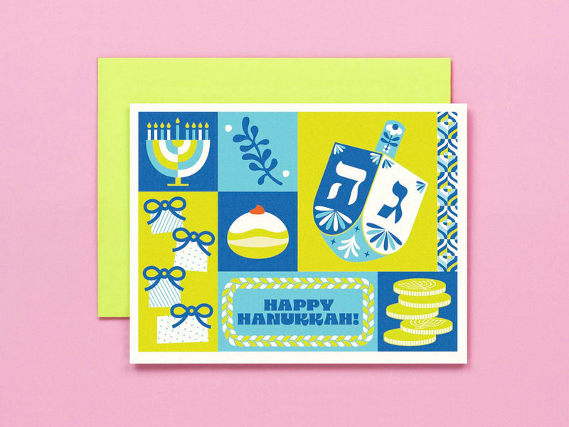 Hanukkah Colorblock Card