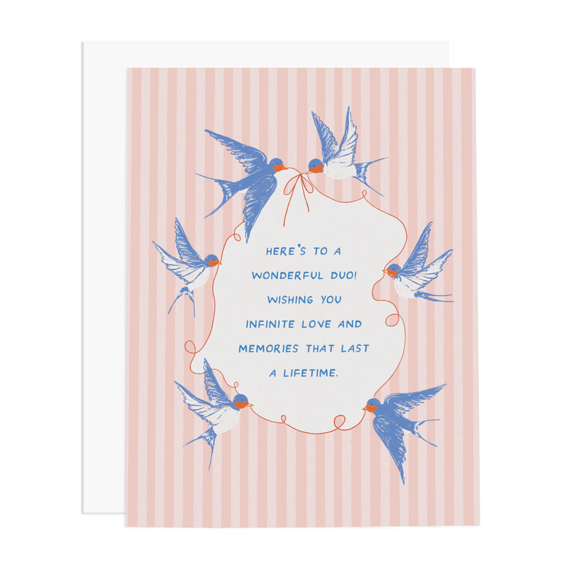 Swallows Wedding Wishes Card