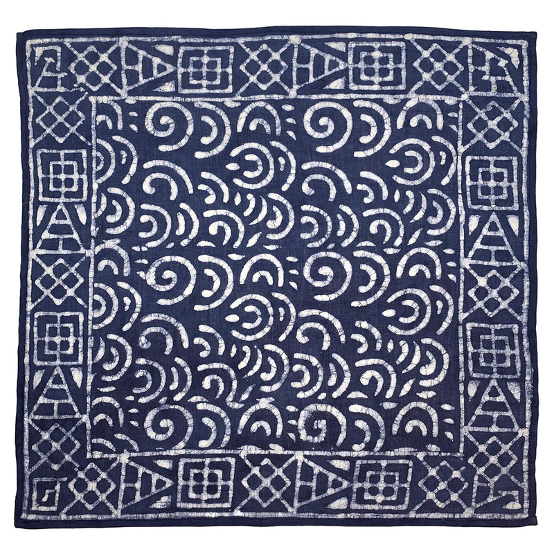 Navy Block Printed Bandana