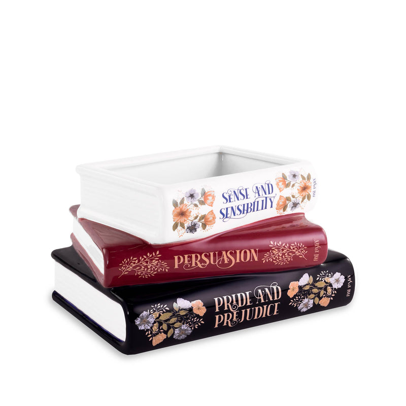 Jane Austen Book Stack Planter