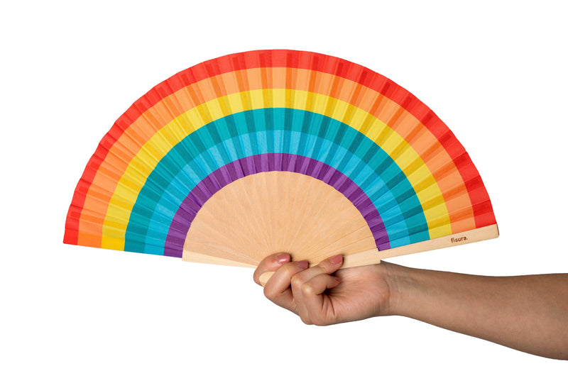 Rainbow Folding Fan