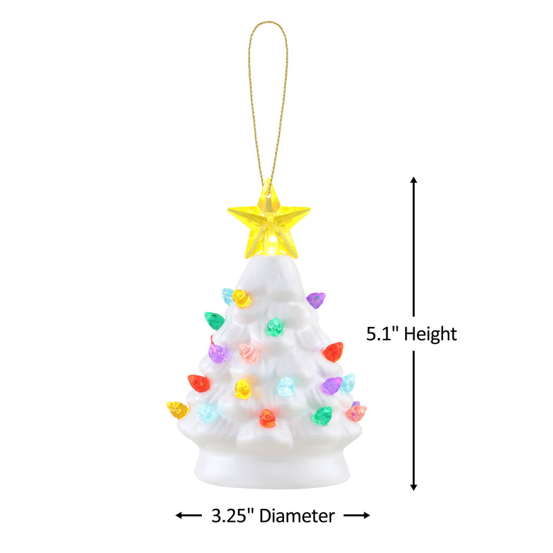 5" Nostalgic Tree Ornament - White