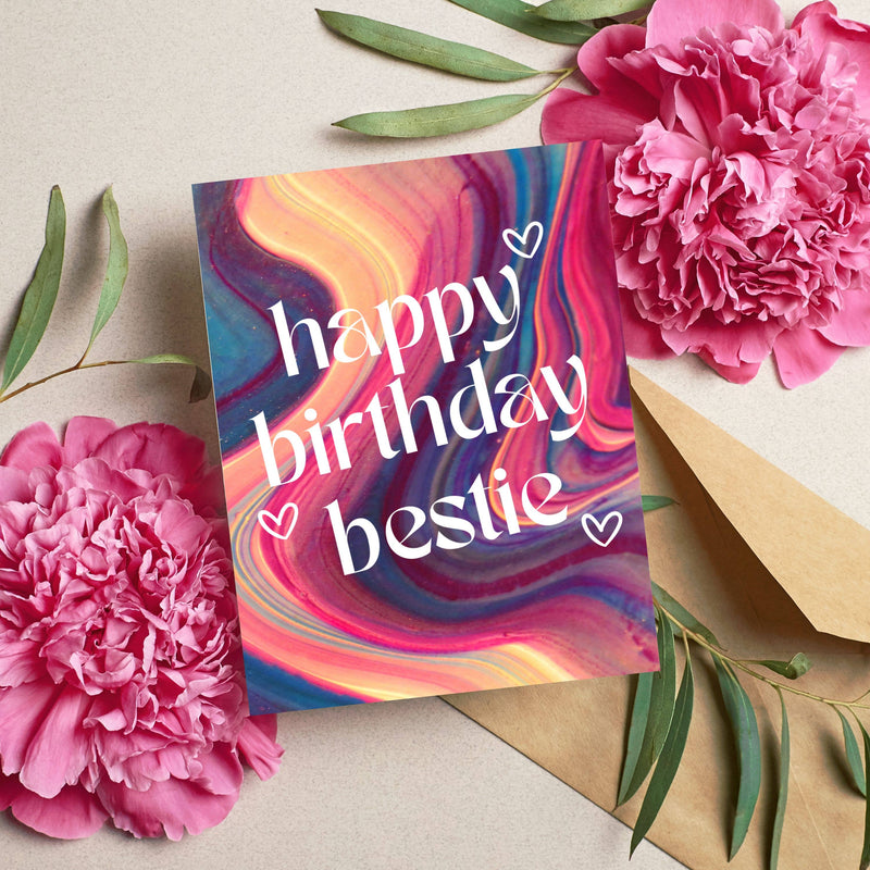 Happy Birthday Bestie Card