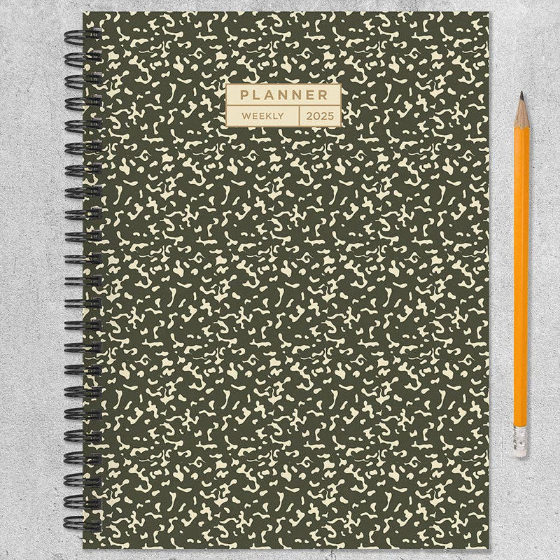 2025 Classic Composition Book Planner - Medium