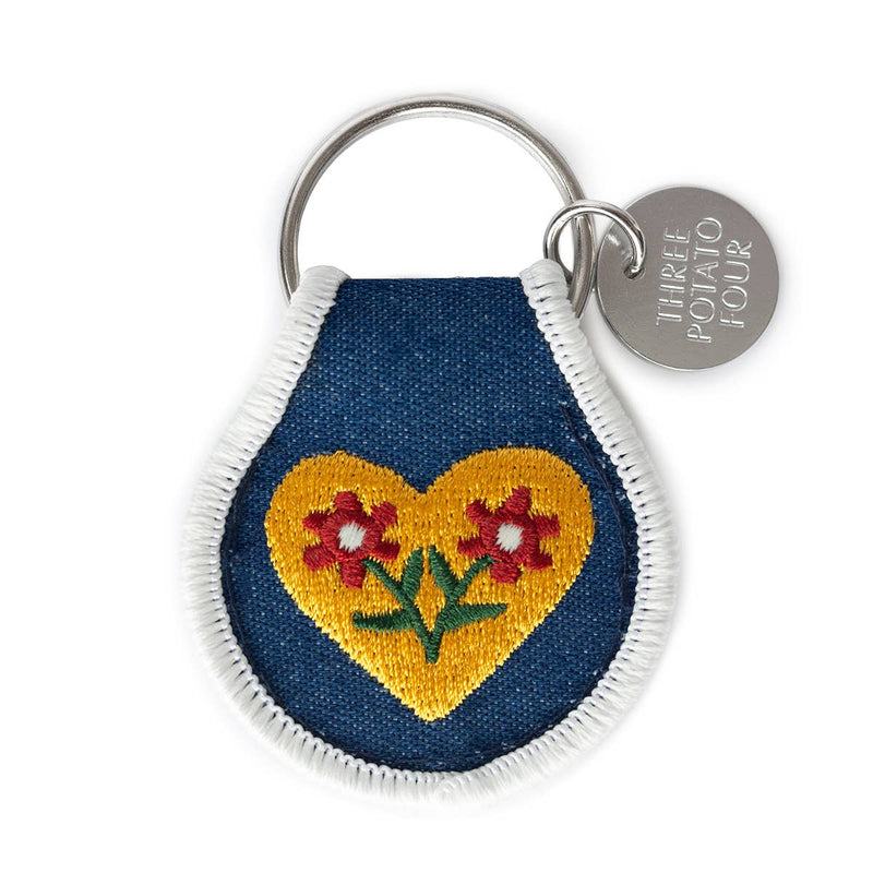 Dutch Heart Patch Keychain