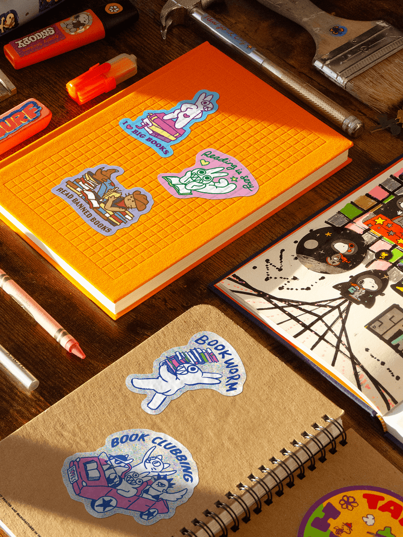 Book Clubbing Sticker