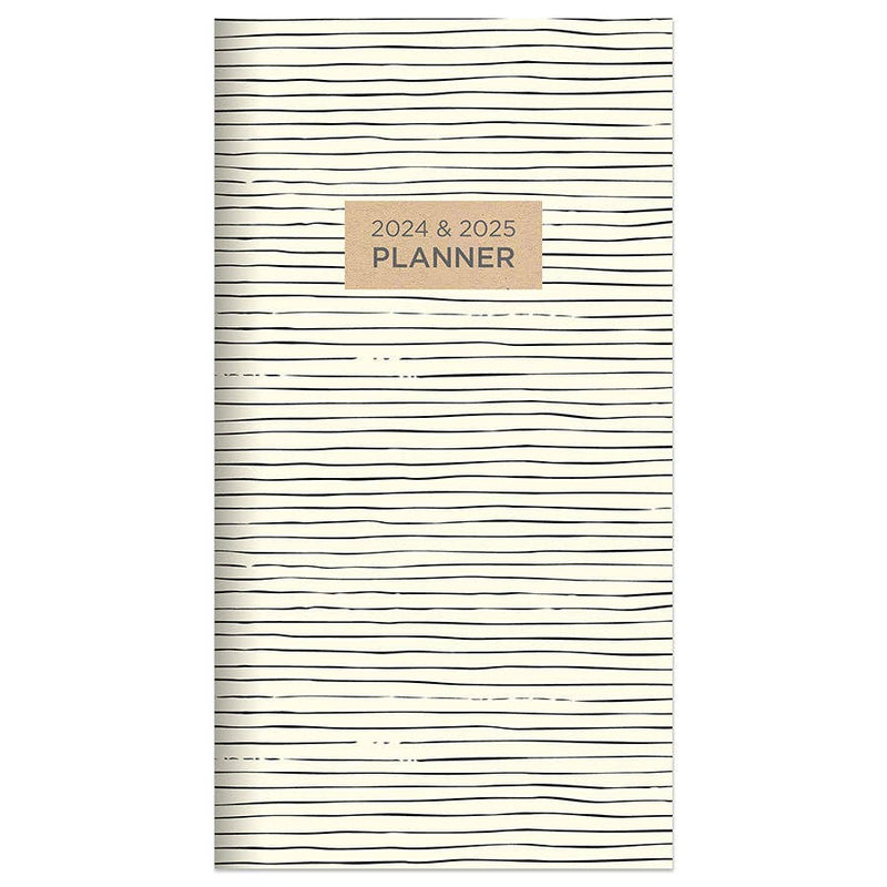 2024-2025 Sketchy Lines Small Monthly Pocket Planner