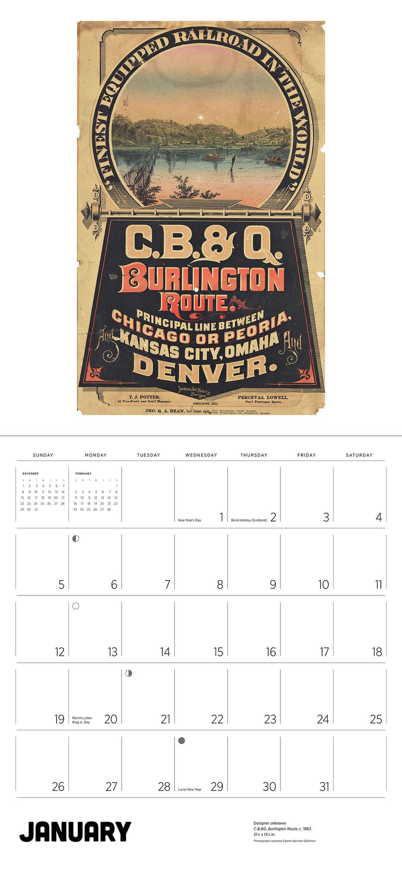 America by Rail 2025 Wall Calendar