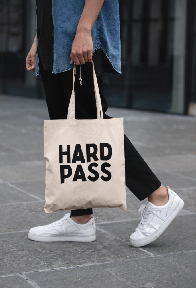 Hard Pass Canvas Tote Bag