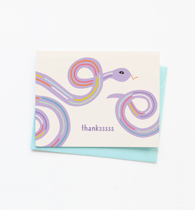 Thanksss Snake Thank You Card