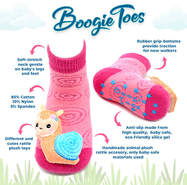 Baby Snail Boogie Toes Rattle Socks