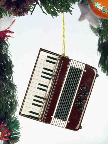 Burgundy Red Accordion Ornament