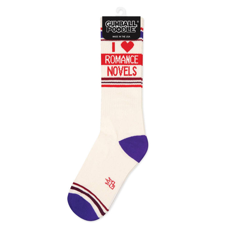 I Heart Romance Novels Gym Socks