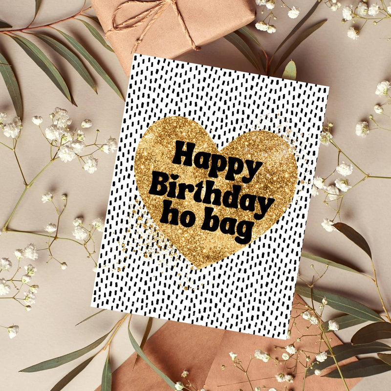 Happy Birthday Ho Bag Card