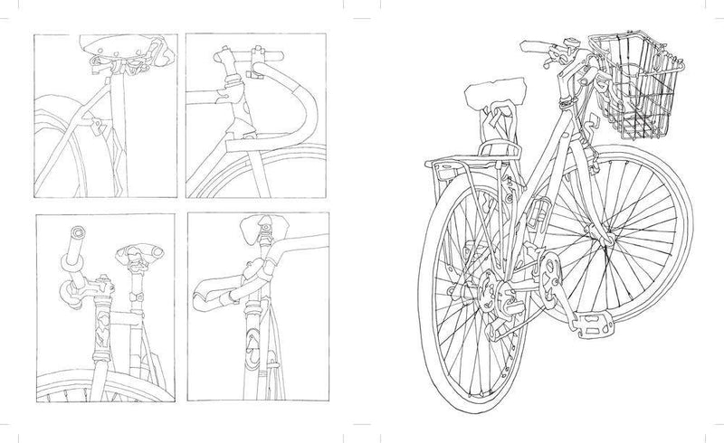 Classic Bicycle Coloring Book