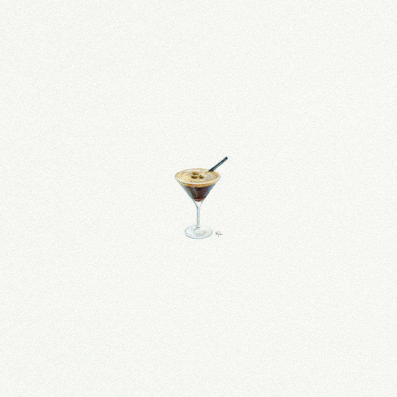 Espresso Martini Miniature Watercolor Art Print