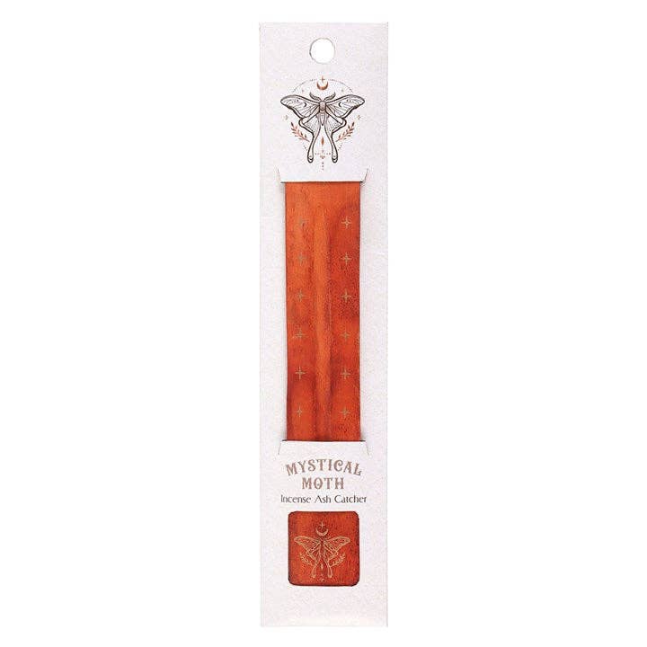 Mystical Moth Wooden Incense Ash Catcher