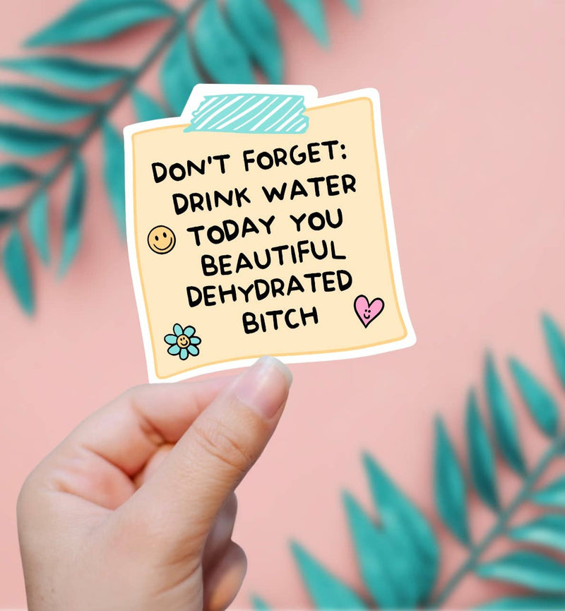 Drink Water Sticky Note Sticker