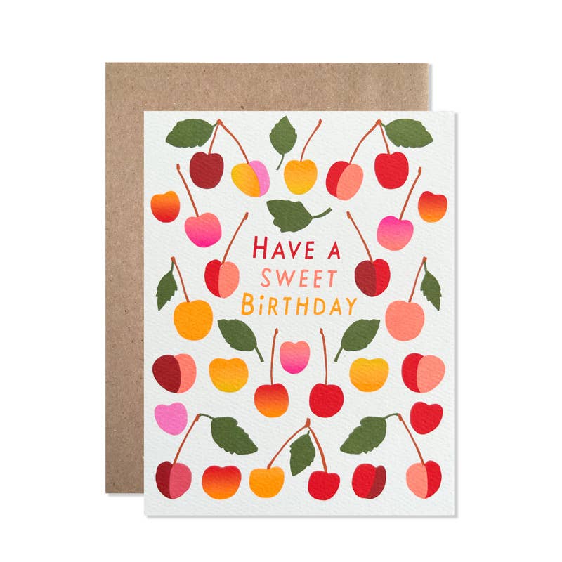 Have A Sweet Birthday Cherry Card