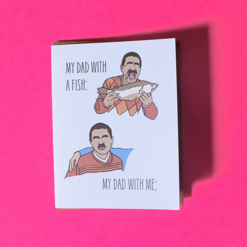Dad With a Fish Greeting Card
